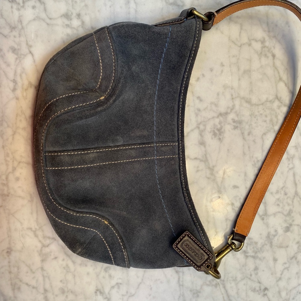 Authentic Coach Suede Hobo